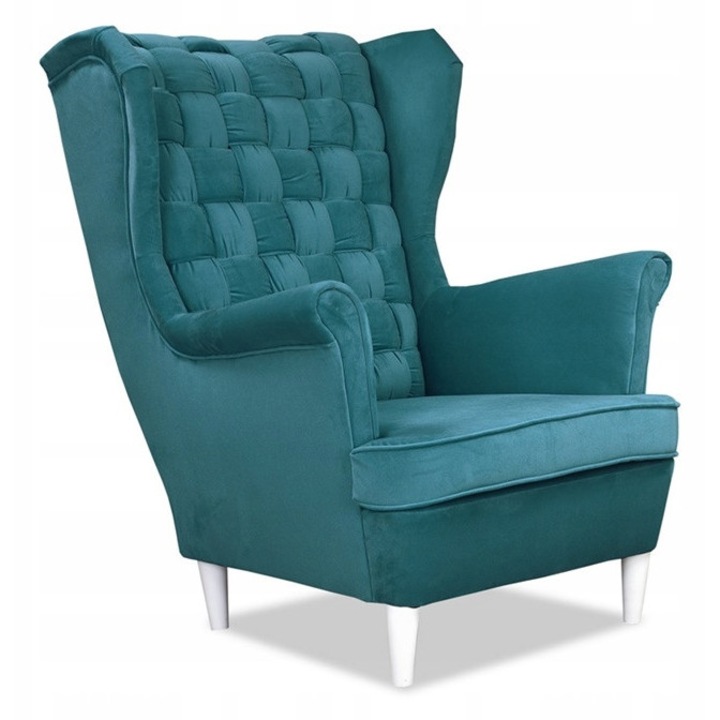CAROL fotel, Family Meble, AMORE 66, türkiz, 104x84x92cm