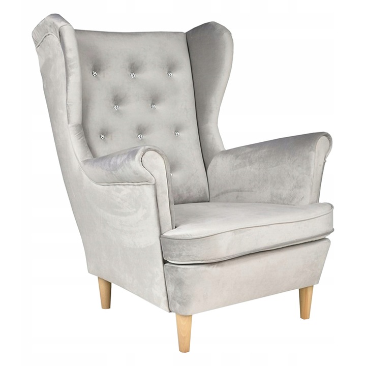 Fotoliu Diana, Family Meble, gri deschis, 104x84x92cm