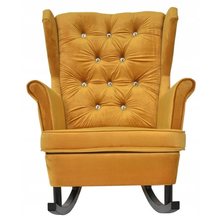 Fotoliu Gaja, galben, 104x84x92cm, pentru relaxare