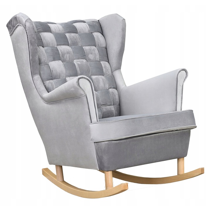 Fotel Uszak bujany Carol, gri, 104x84x92cm