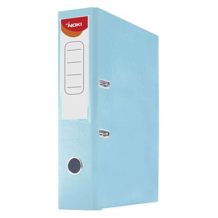 Biblioraft plastifiat Noki 7.5 cm albastru deschis