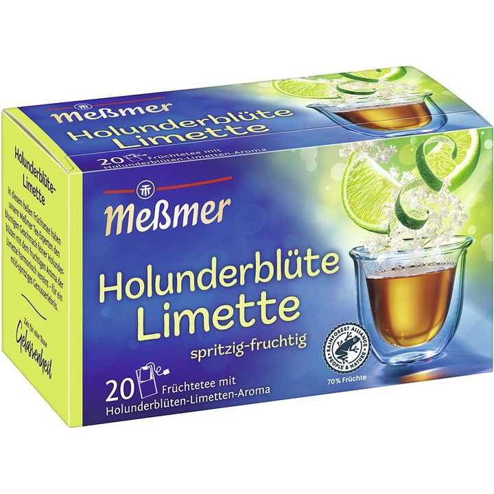Ceai MEßMER de fructe, cu aroma de floare de soc & tei si lime, 50 g