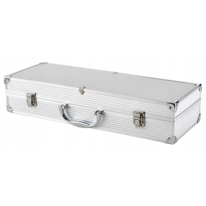 Set ustensile gratar GoodHome 10 elemente, inox, ergonomice, antiderapante