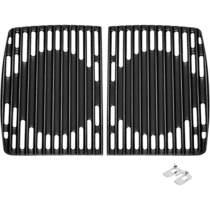 Ruszt zeliwny pentru gratar gazos, set 2 bucati, negru, compatibil cu Enders Urban & Explorer