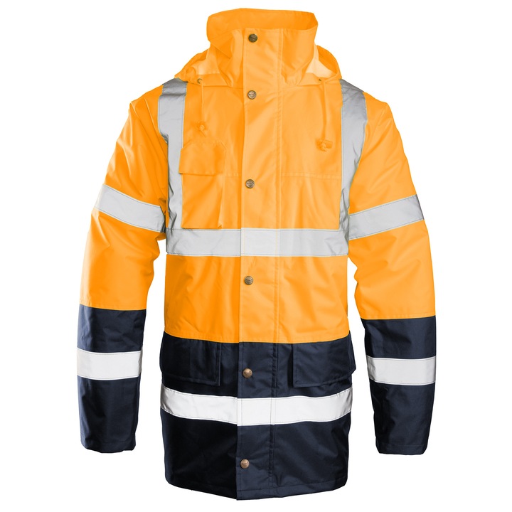 Jacheta de lucru barbati Benefit, poliester, portocaliu/bleumarin, L