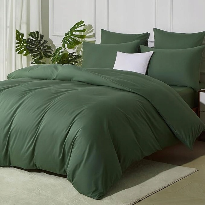 Ágyneműhuzat garnitúra, 220x155cm, 80x80cm, szürke, pamut