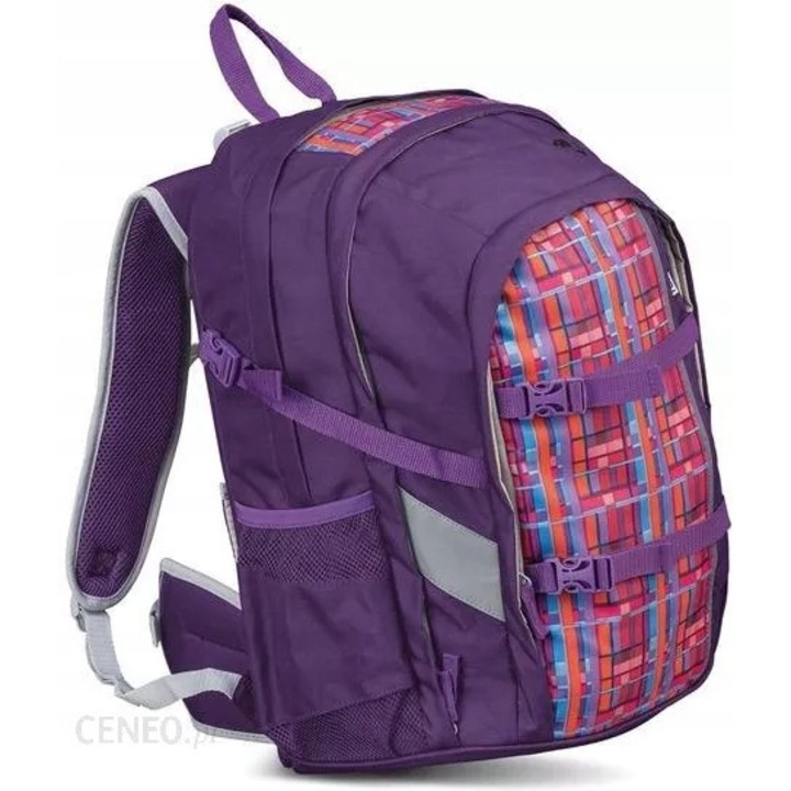 Topmove iskolatáska, 22l, 30x45x22cm, 140-180cm magassághoz, fényvisszaverő elemekkel