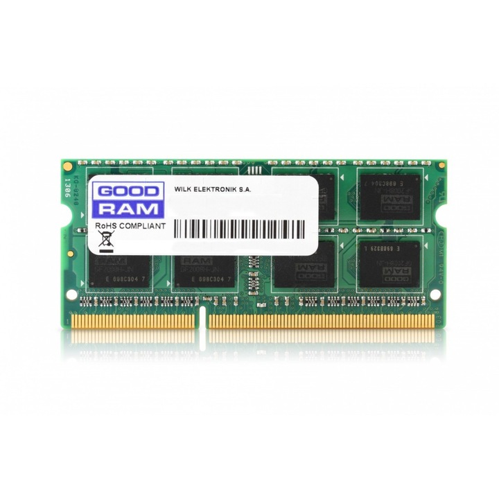 Memorie RAM pentru notebook, GoodRam, DDR3, 1333 MHz, CL 9, 4 GB