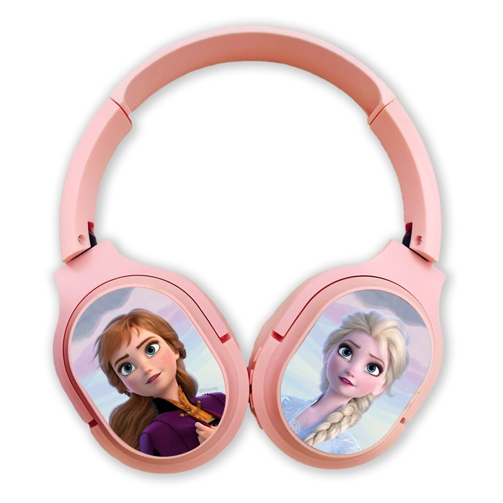 Casti wireless, imprimat Frozen, design minimalist, bluetooth 5.0, 500mAh