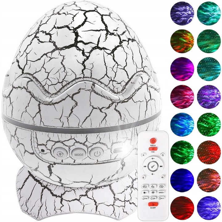 Csillagprojektor, dinoszaurusz modell, Bluetooth-szal, 19 relaxáló hanggal, 15,2 cm, teljes készlet