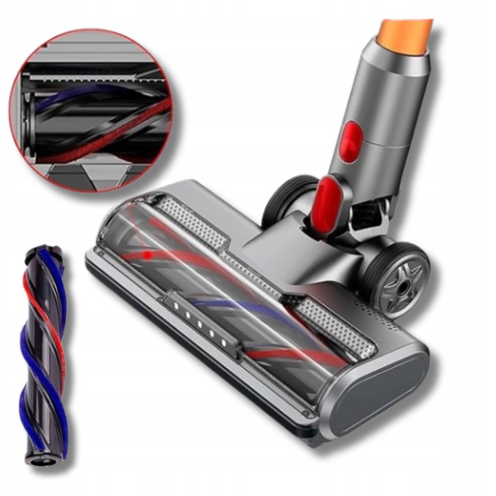 Szczotka D009 pentru aspirator cu LED, rotire 180°, compatibila cu V7-V15, curatare profunda, 800g