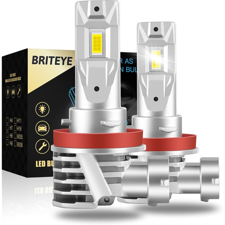 Becuri LED H11 Briteye 60W 12000lm 6500K set 2 bucati