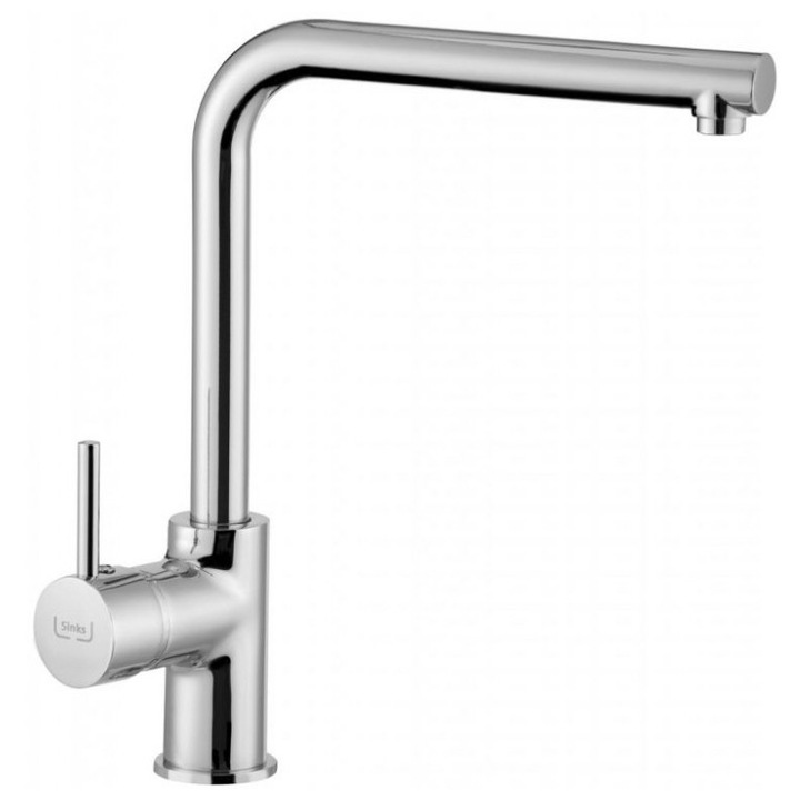 Baterie bucatarie, neagra mat, cu wylewka retractabila, 1 levier, dimensiuni nedefinite