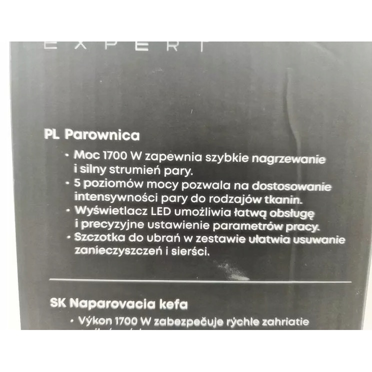 Parownica de imbracaminte, Hoffen Expert, neagra, mana, functie de abur