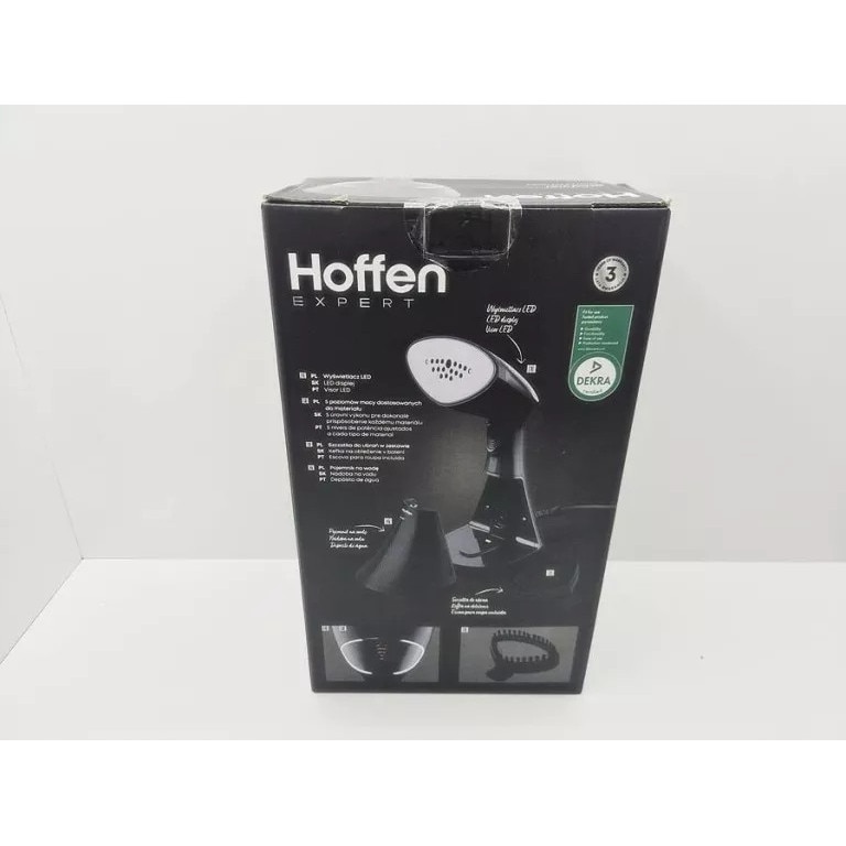 Parownica de imbracaminte, Hoffen Expert, neagra, mana, functie de abur