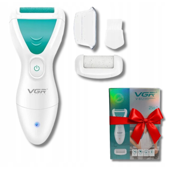 Pilnic electric pentru picioare VGR V-812, 2 viteze, rolki interschimbabile, waterproof, 500 mAh