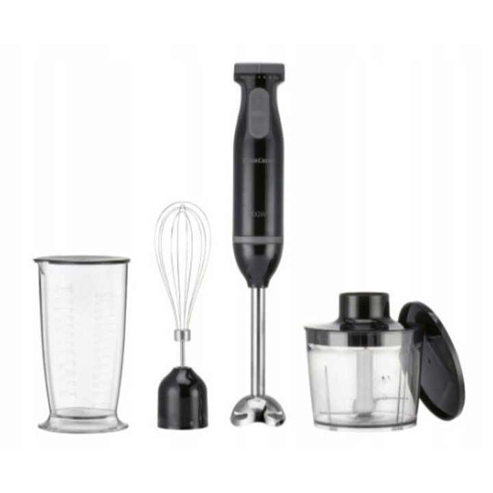 Ръчен пасатор Blender SilverCrest 600 W, черен, комплект с аксесоари