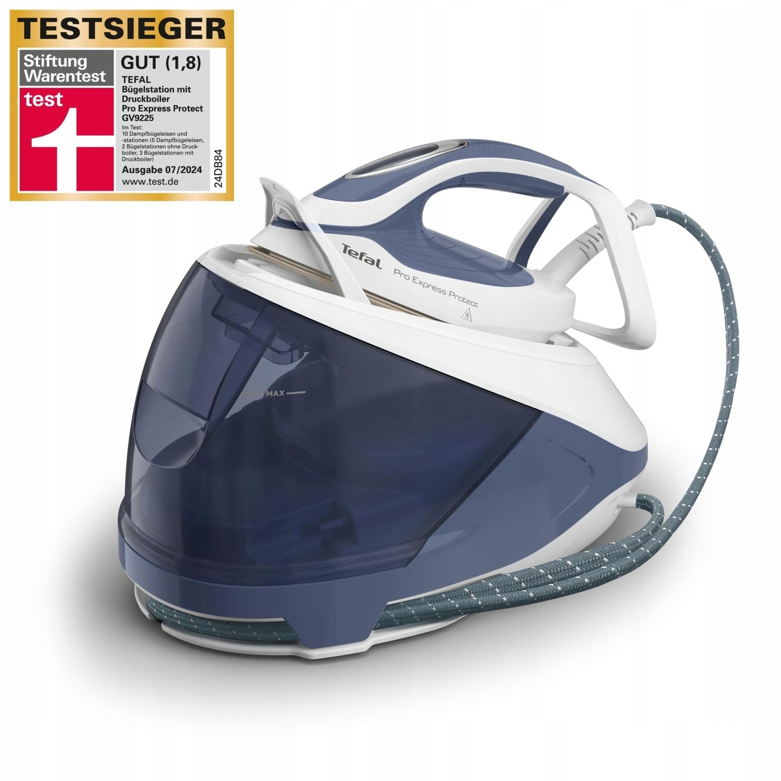 Statie de calcat cu abur Tefal Pro Express Protect, 7,6 Bar, 140 g/min, 550 g/min, albastru-gri/ alb