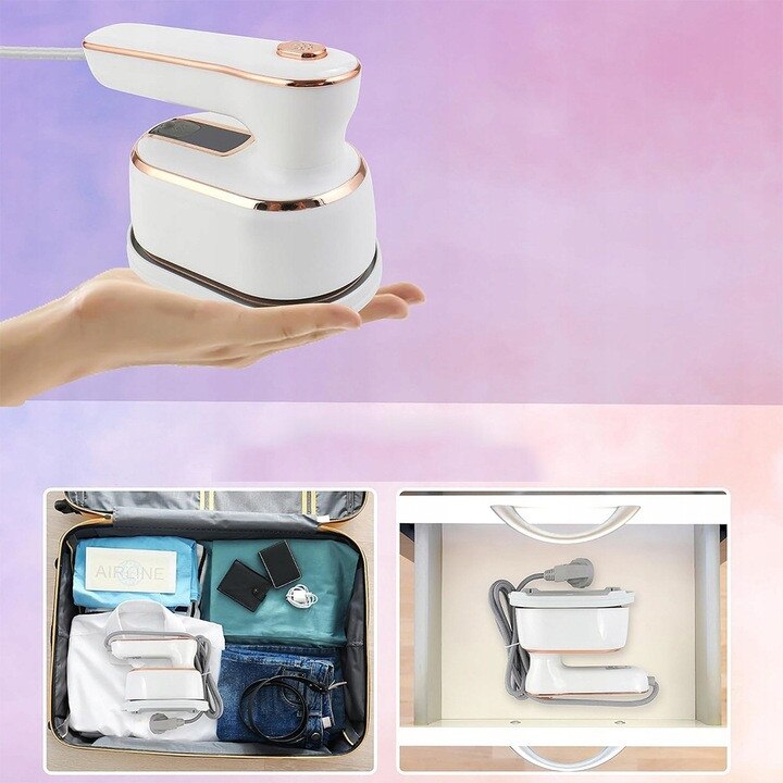 Mini fier de calcat AUAUY, 1000W, abur, compact, 100ml, pliabil