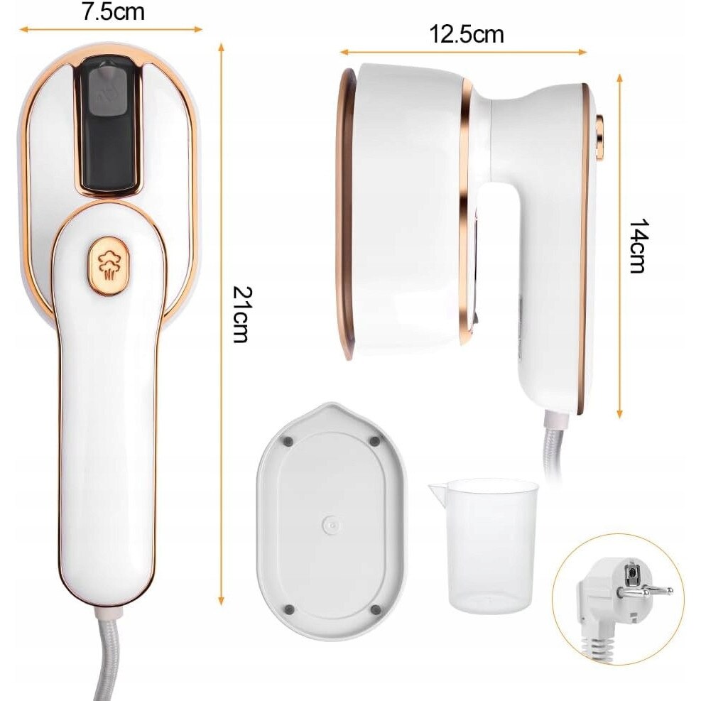 Mini fier de calcat AUAUY, 1000W, abur, compact, 100ml, pliabil