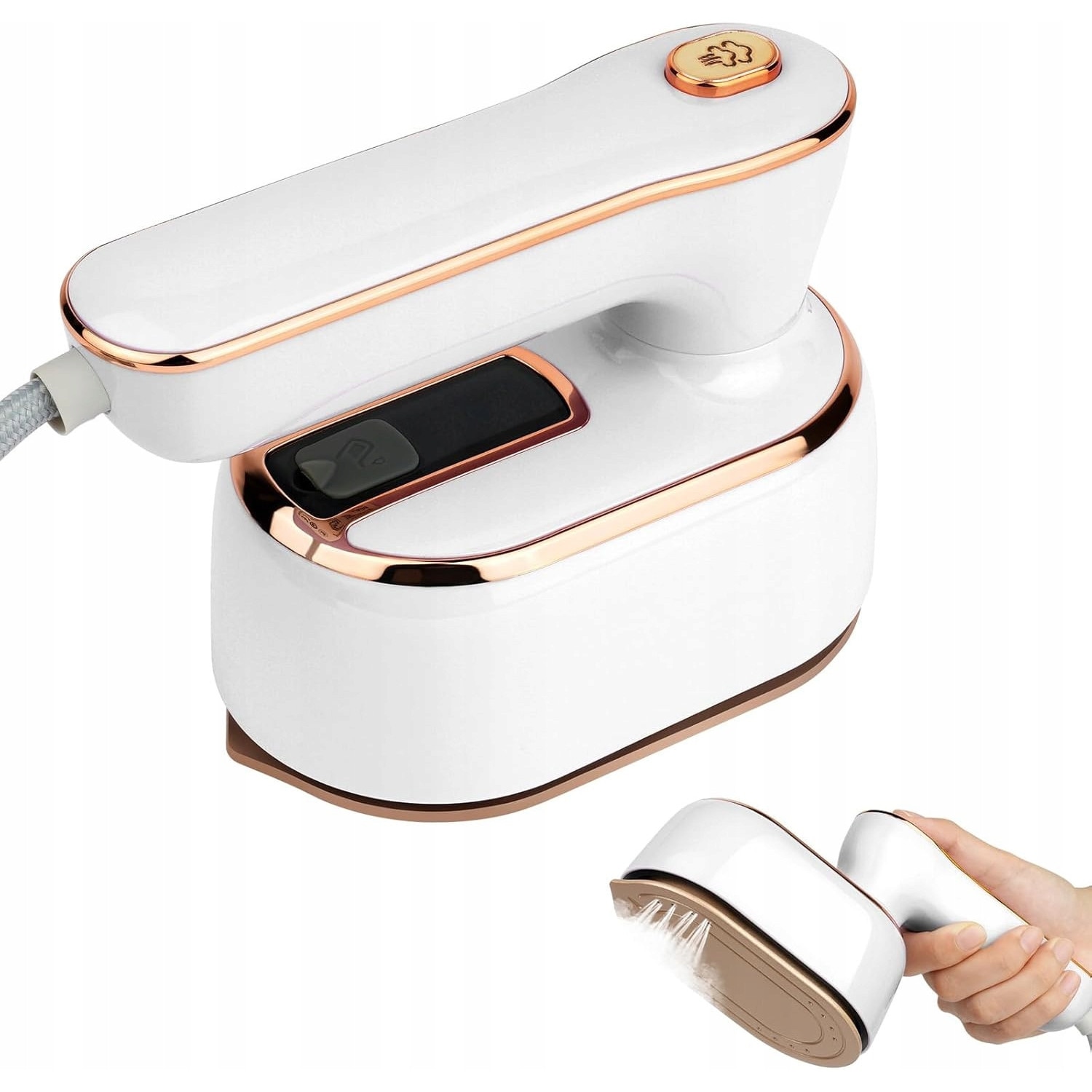 Mini fier de calcat AUAUY, 1000W, abur, compact, 100ml, pliabil