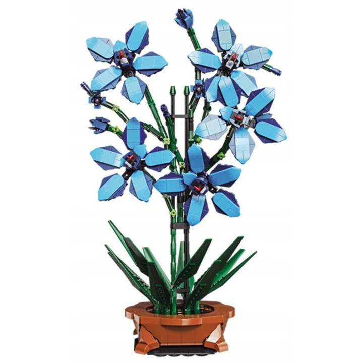 Set de constructie Zuanma, Bukiet flori, 818 elemente, multicolor, 32x26cm