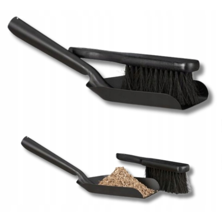 Set de Zapada 2 in 1, Negru, Matura si Sufla, Dimensiuni 13x41x13cm si 8x26x5cm