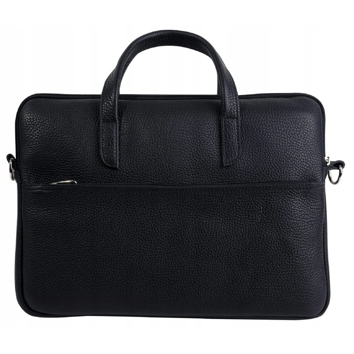 Torba laptop 14", BALTAN, piele naturala, impermeabila, neagra