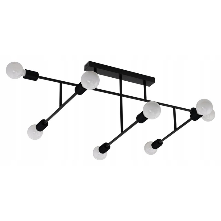 Плафониера BELSIANA с 8 крушки 40W, черна, 118x51x35см