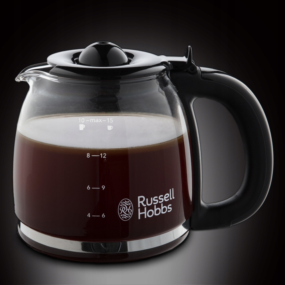 Cafetiere Russell Hobbs Colours Plus 1,25 l, 10 cani, tehnologie WhirlTech, control digital, LCD