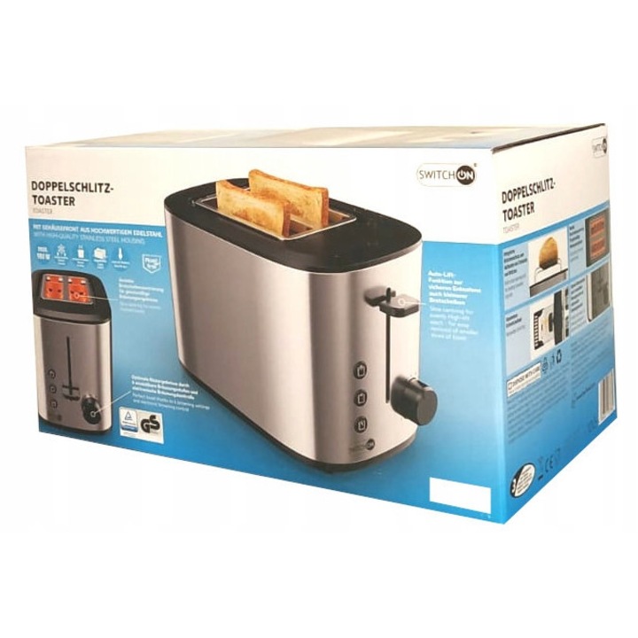 SOTE 950 D1 kenyérpirító, 980 W, inox, 6 pirítási fokozat, kiolvasztás funkció