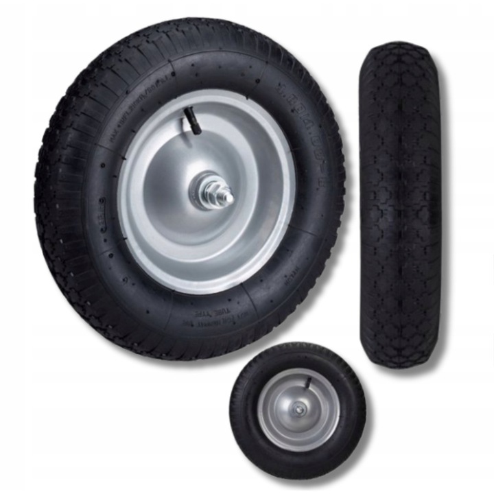 Roata pentru roaba cu ax 4.80 4.00-8, Diametru 39cm