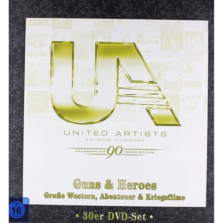 Colectie DVD United Artists - Guns & Heroes, 30 filme, multicolor