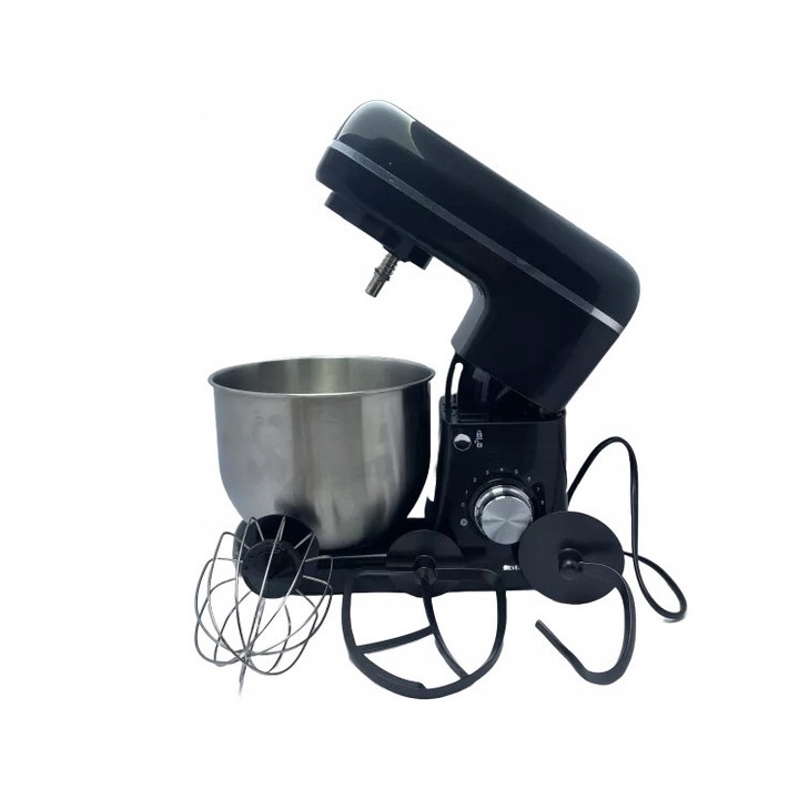 Robot de bucatarie planetar SilverCrest 600 W, 5 l, negru, 3 in 1