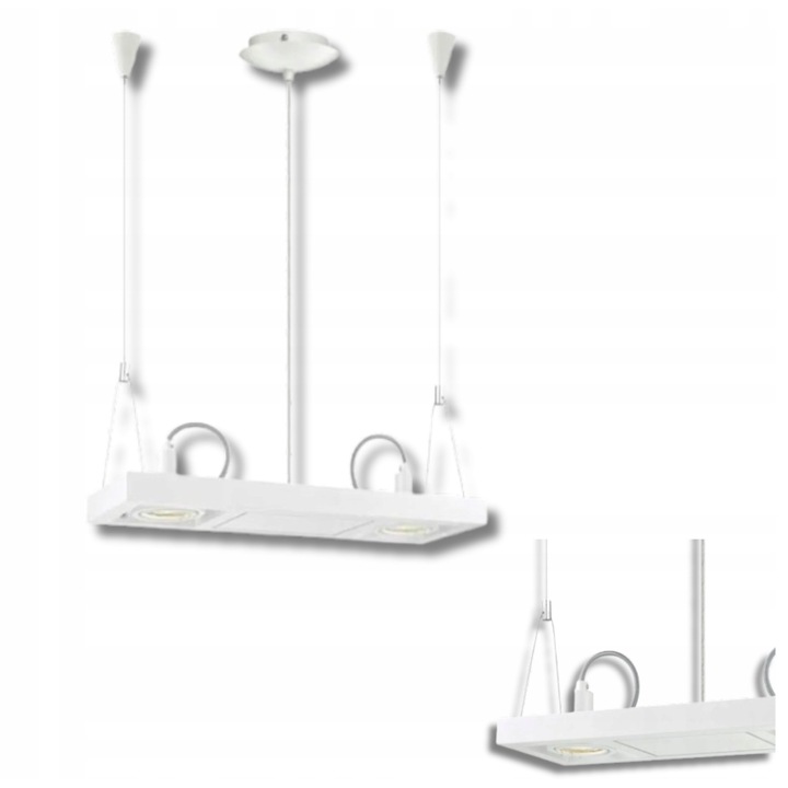 Модерна висяща лампа Eglo VECTUS, регулируема височина, бяла, хром