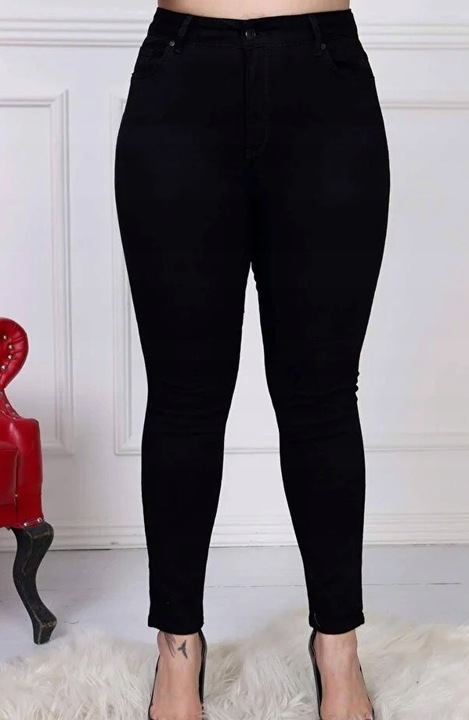 Blugi dama, slim fit, negri, talie inalta, 50 EU