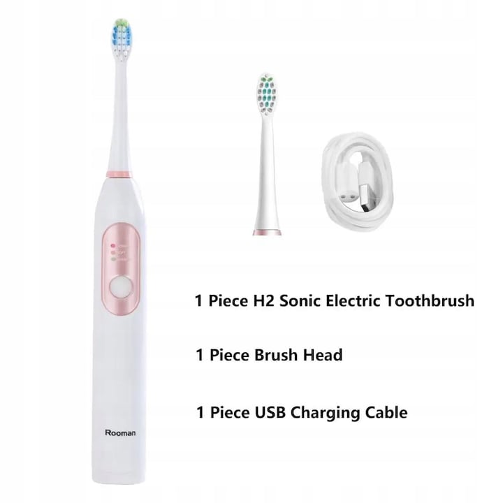 Електрическа звукова четка за зъби TouchBeauty TB-2224W, бяла, 40000 оборота в минута, с таймер