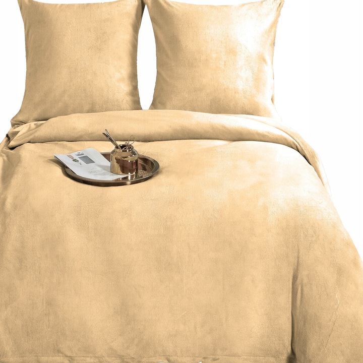 Ágyneműhuzat garnitúra, plüssmackó, 160x200cm, 2 párnahuzat 70x80cm, mikroszálas, meleg, téli