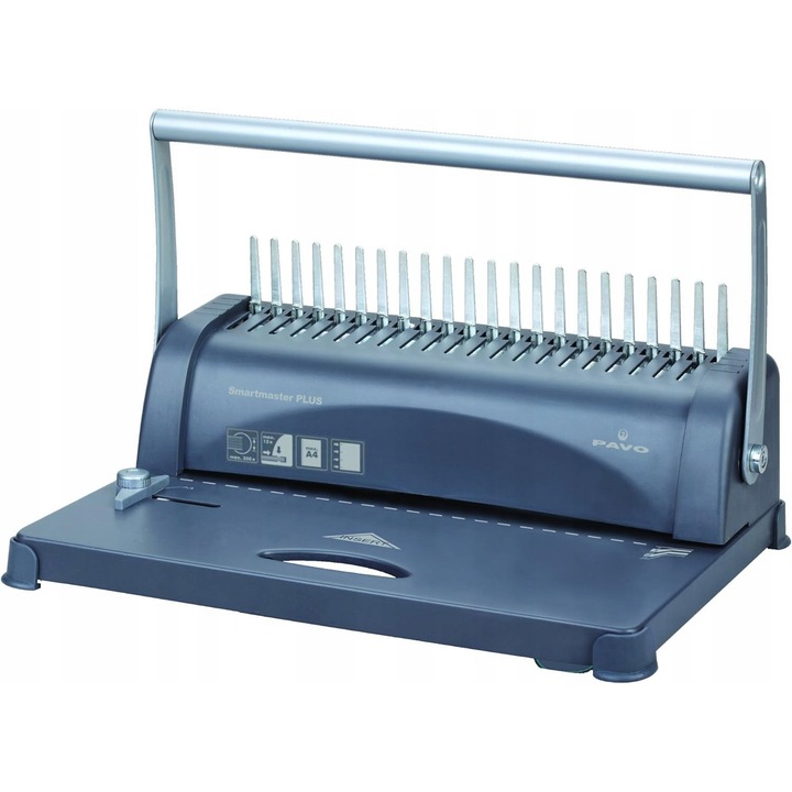 Машина за подвързване Pavo Smartmaster Plus, 450 листа, 12 листа перфорация, син