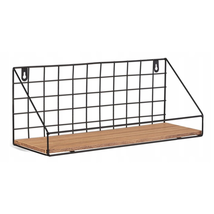 Polka ipari fali polc 45x14,50cm, fa, fém