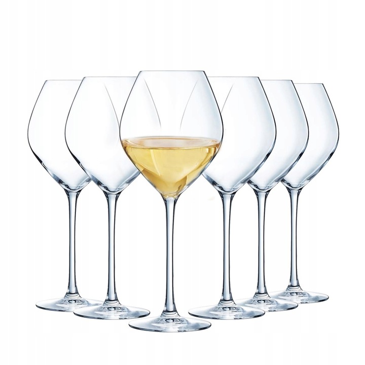 Комплект от 6 кристални чаши за бяло вино Cheer Up, Chef&Sommelier, 35 мл, прозрачни, устойчиви на атмосферни условия