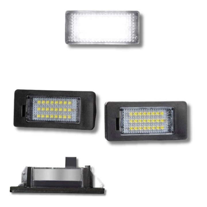 Iluminare LED pentru Placuta de Inmatriculare, 24 LED-uri 2835 SMD, Alb, 73x31x28mm