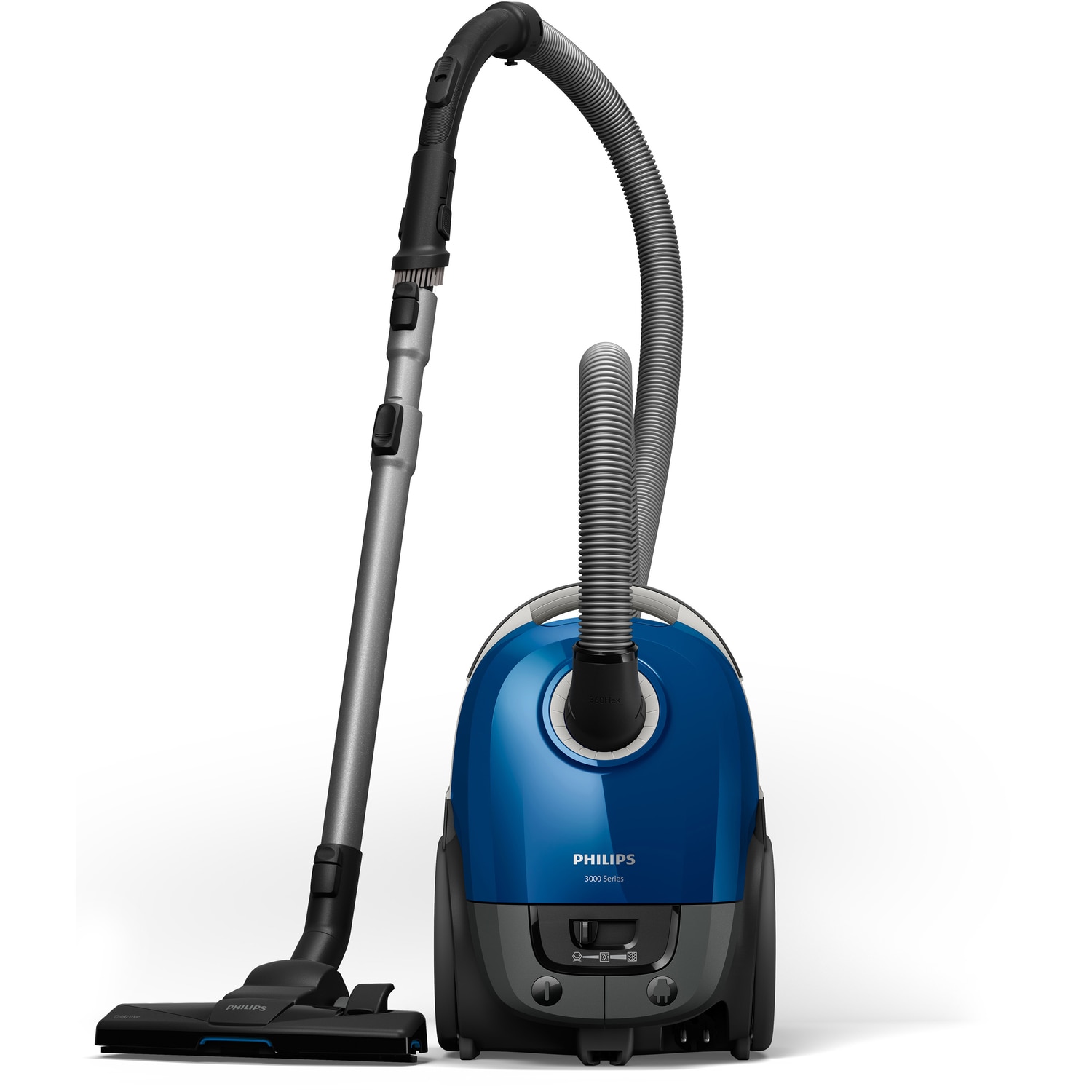 Aspirator cilindric Philips 3000 series XD3110, 900W, 3L, negru si albastru