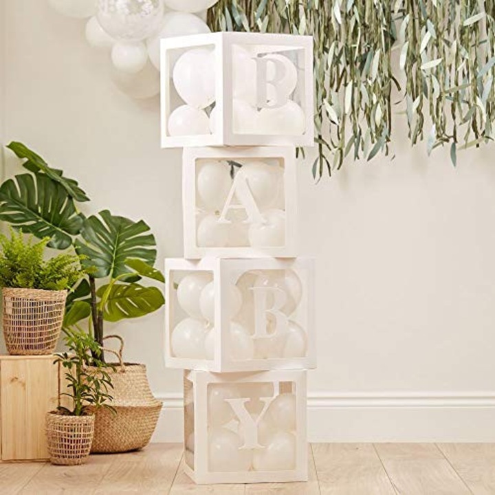 Ginger Ray Baby Shower Léggömb Szett, 4 Doboz 30x30cm