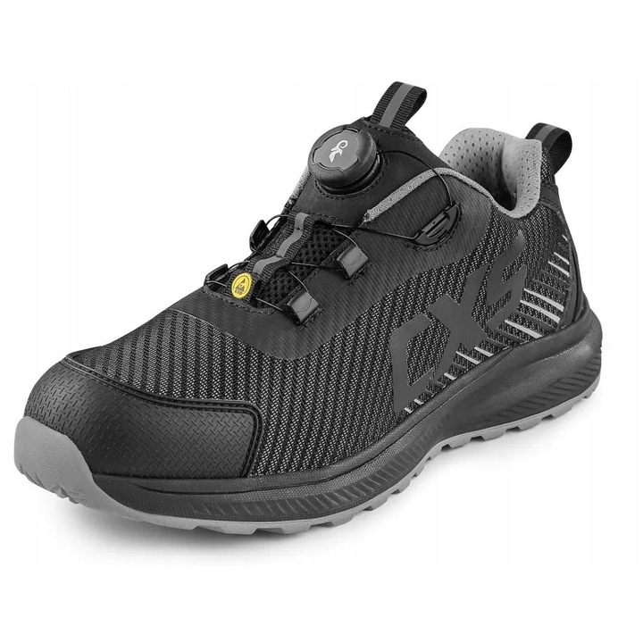 Pantofi de lucru CXS, S1PS, cu bombeu compozit, negru, poliester, 44 EU