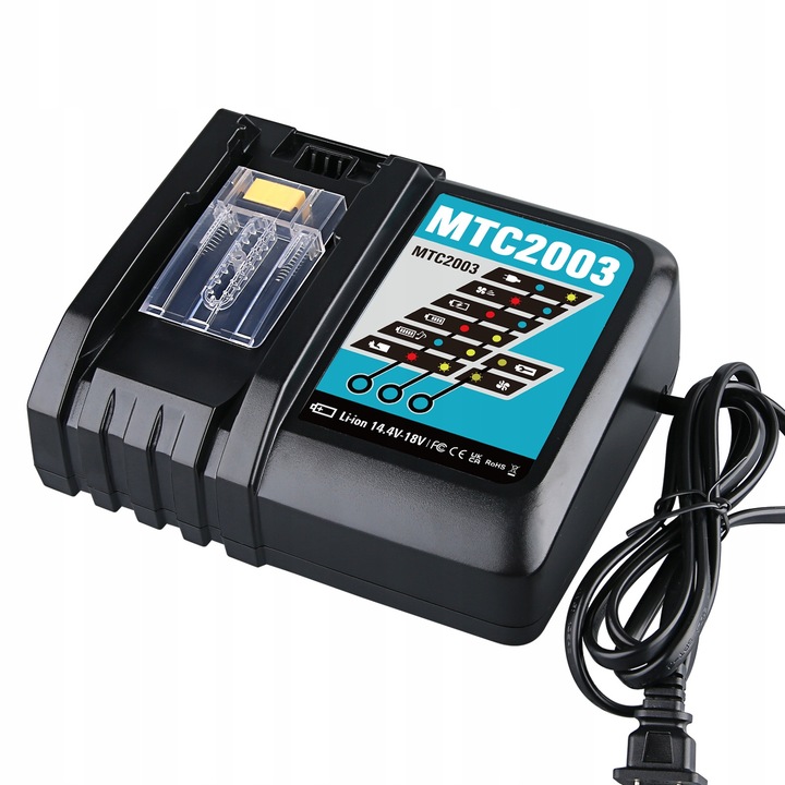 Incarcator pentru unelte electrice 18V, MTC2003, compatibil cu Makita, cu brzeczek integrat