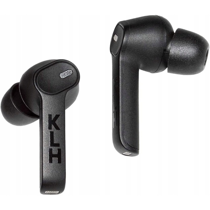 Безжични слушалки KLH Fusion, Bluetooth 5.0, ENC технология, черен цвят, пълен комплект