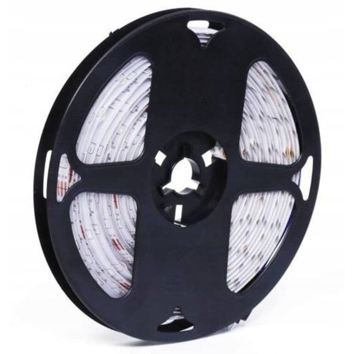 Benz LED 5m, RGB, control APP + telecomanda, rezistent la apa, multicolor