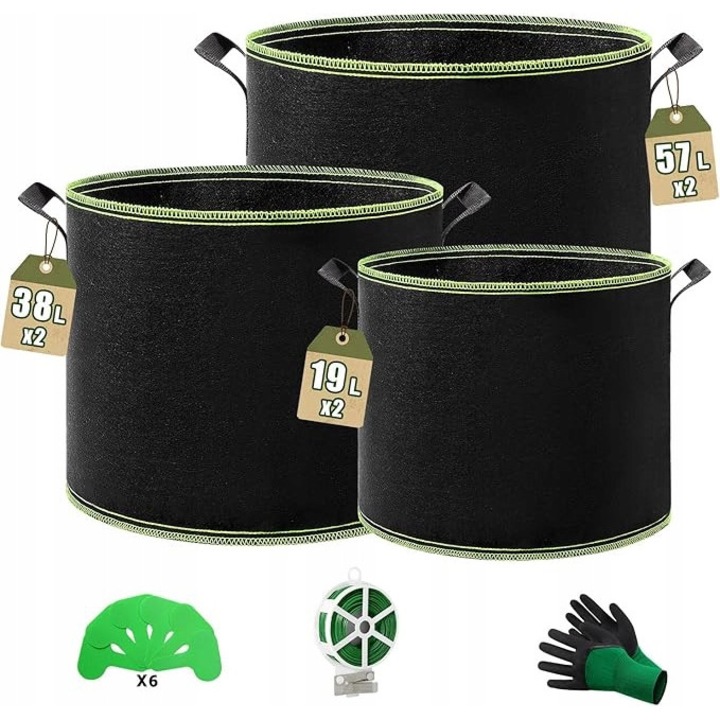 Set 6 buc GHIVECI negru