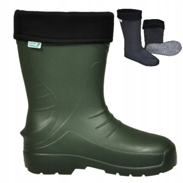 Cizme protectia muncii, Cauciuc, Verde, Inalte, Pentru barbati, 46